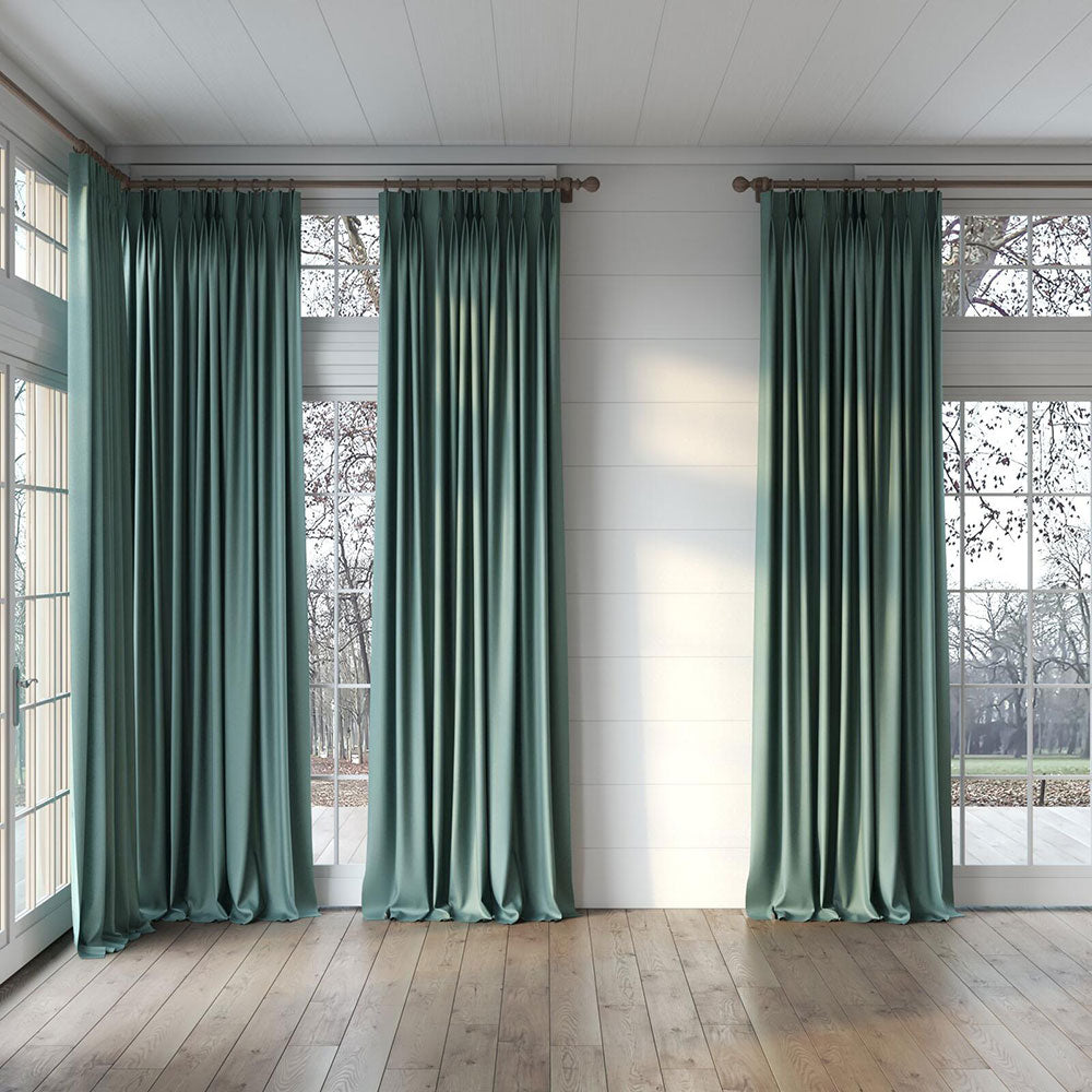 Panneau de rideau passe-pôle tissus Meteor Algues