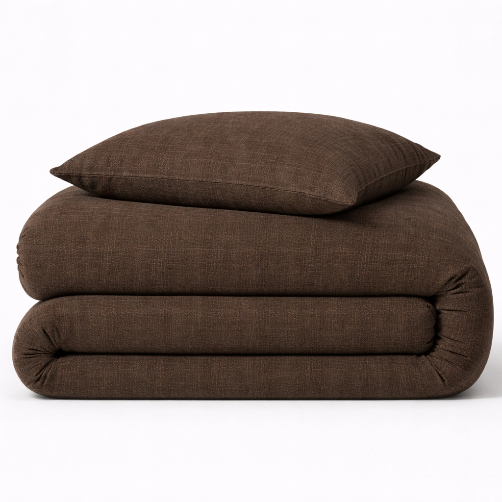 Housse de couette Projection brun