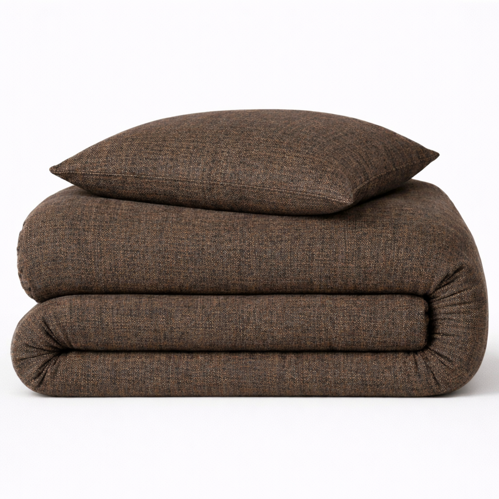 Housse de couette Projection brun-gris