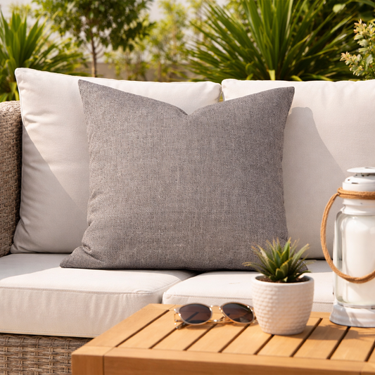 Housse de coussin Extérieur - Sunbrella Blend fog
