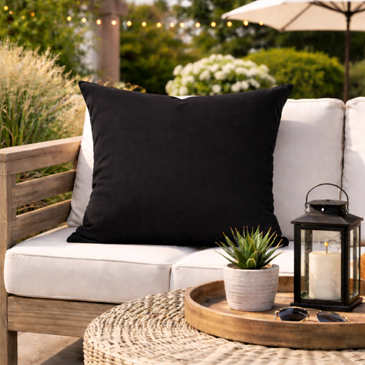 Housse de coussin Extérieur - Sunbrella Canvas Black