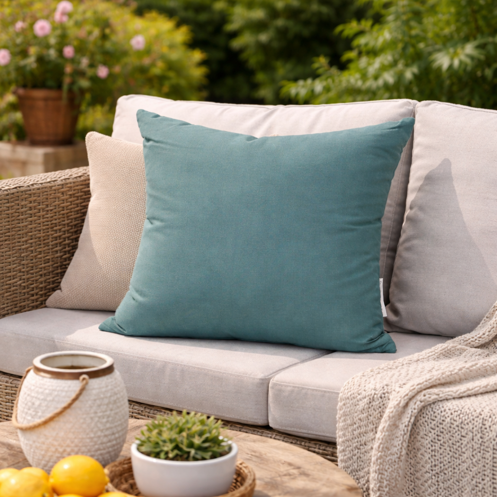 Housse de coussin Extérieur - Sunbrella Canvas Sarcelle