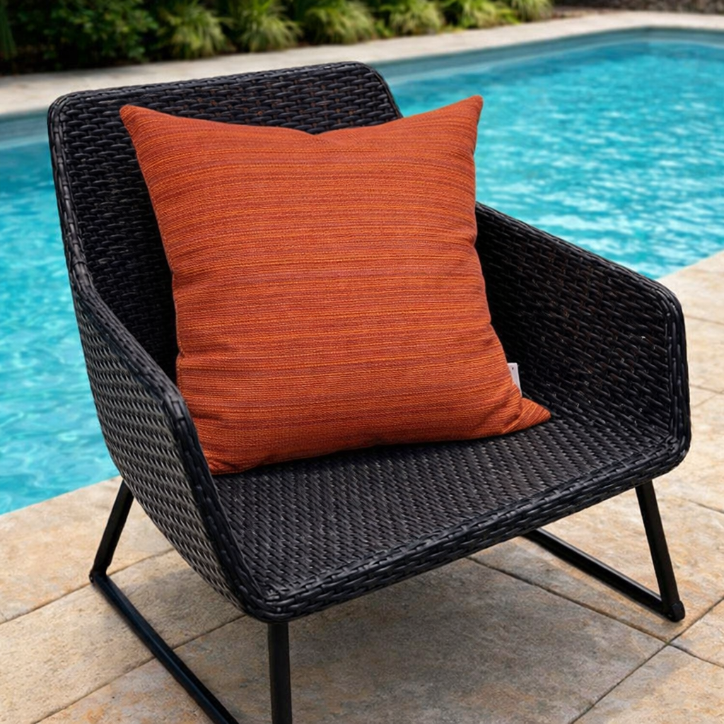 Housse de coussin Extérieur - Sunbrella Dupione Papaya