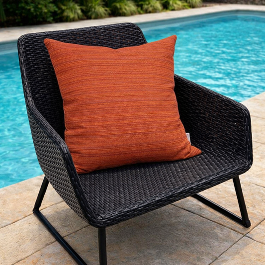 Housse de coussin Extérieur - Sunbrella Dupione Papaya