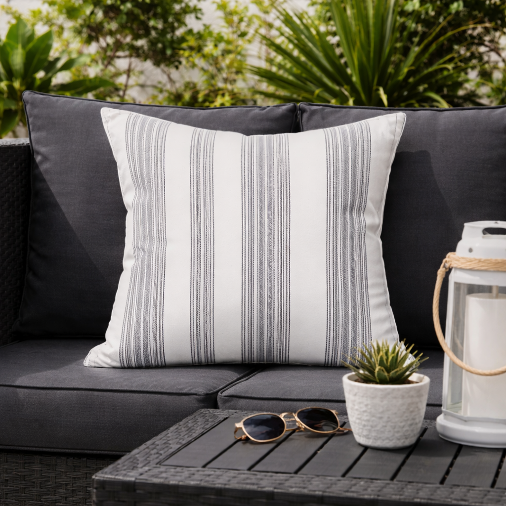 Housse de coussin Extérieur - Elis Gris