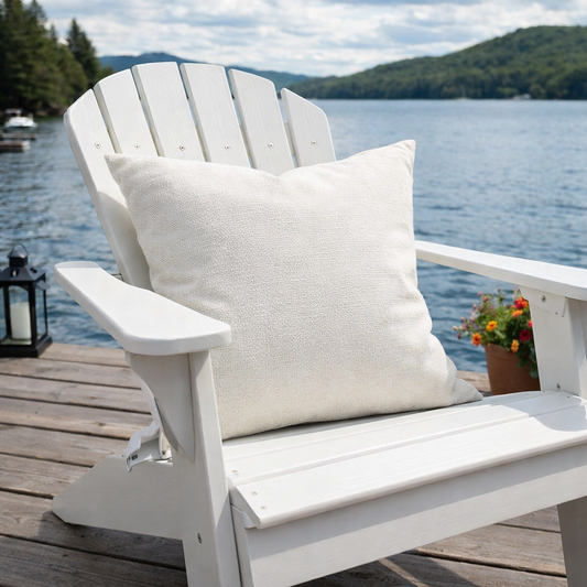 Housse de coussin Extérieur - Sunbrella Ivoire Textured
