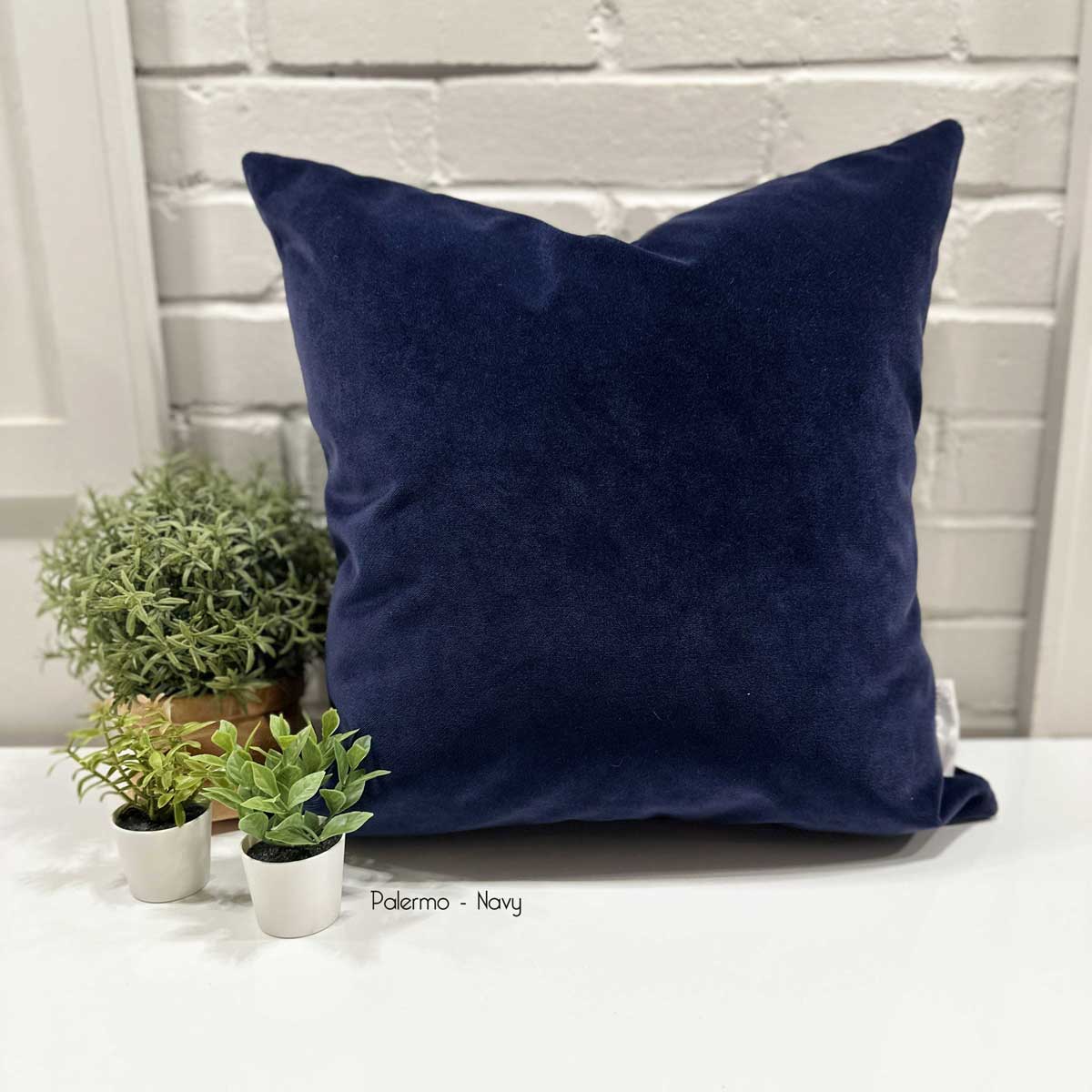 Housse de coussin Extérieur - Velours Palermo Navy - 18"x18"