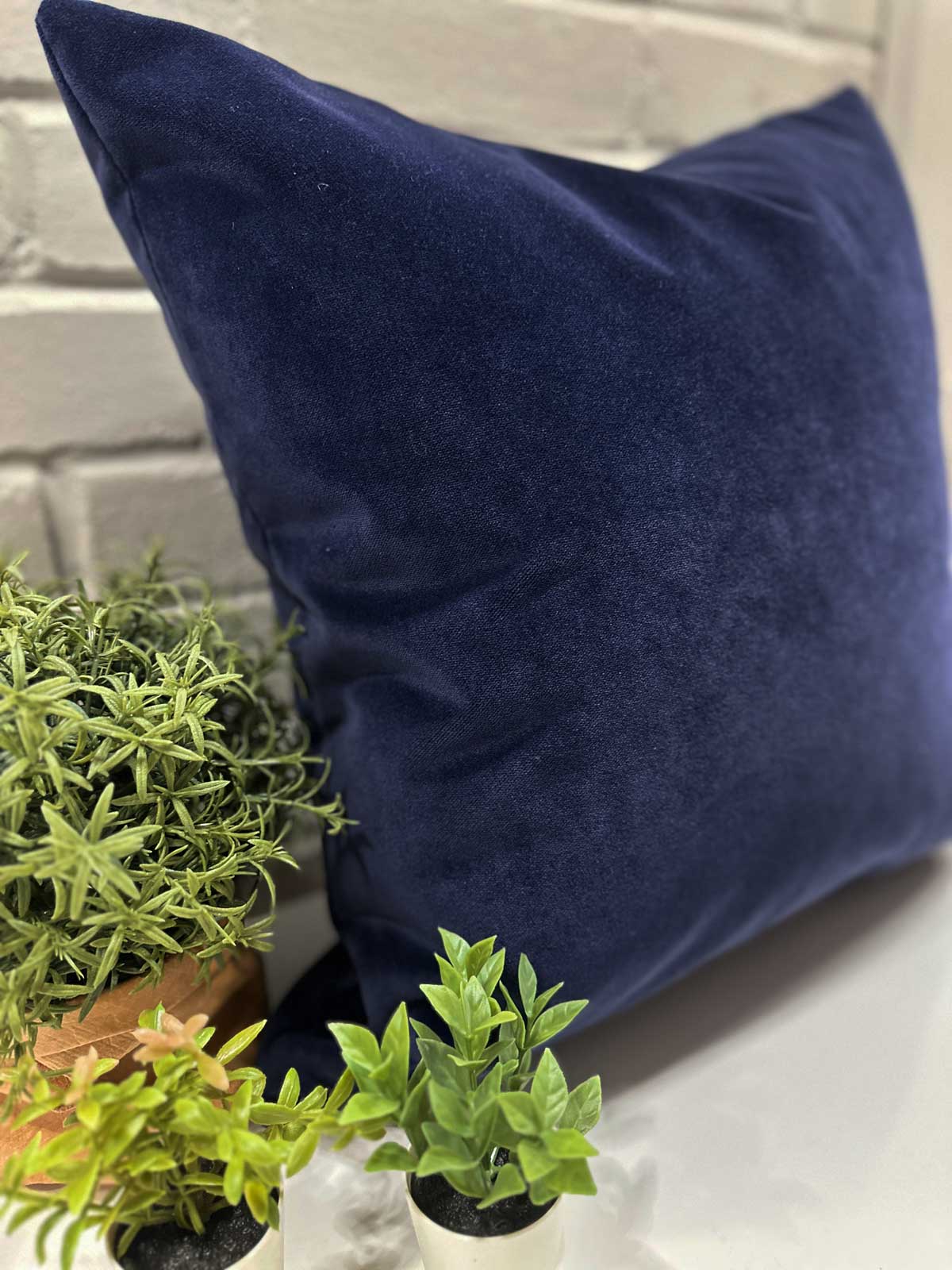 Housse de coussin Extérieur - Velours Palermo Navy - 18"x18"