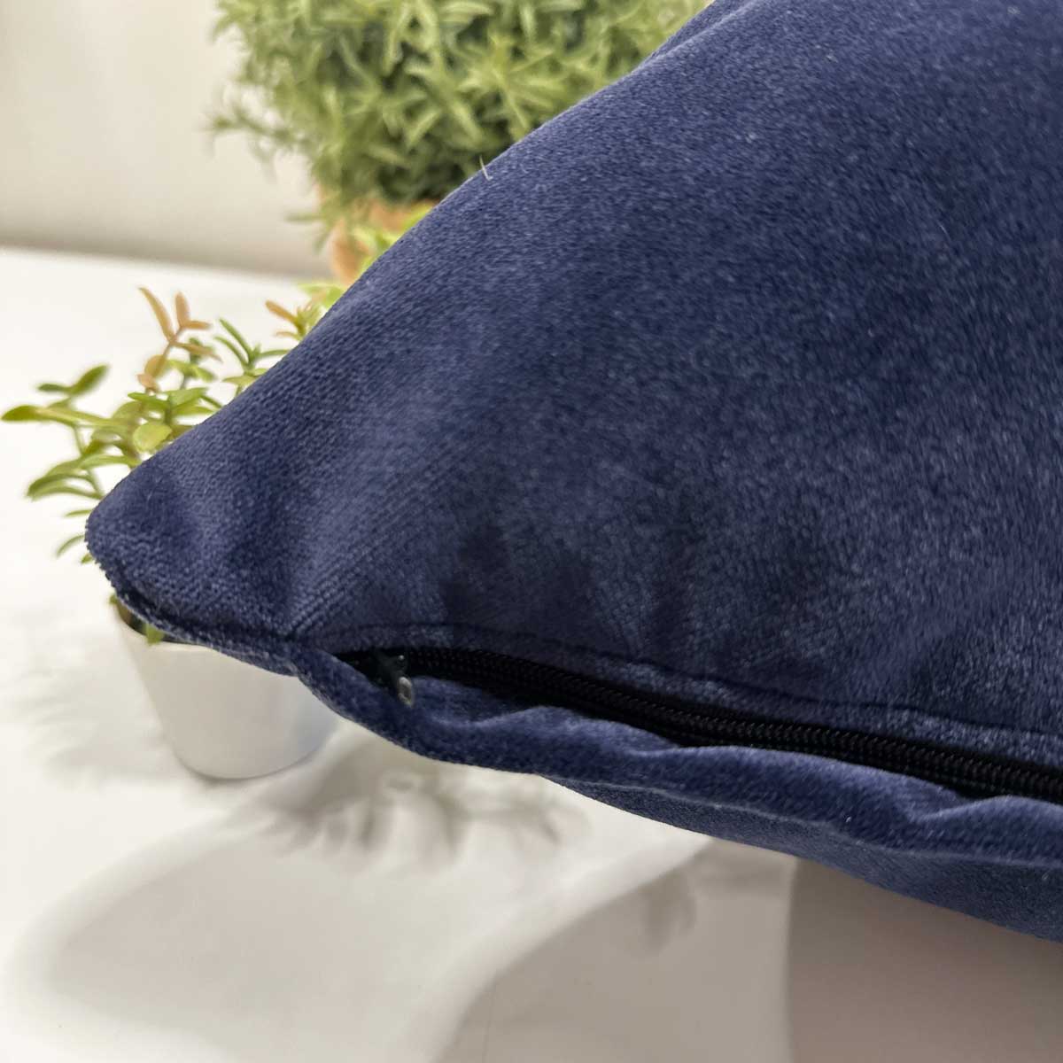 Housse de coussin Extérieur - Velours Palermo Navy - 18"x18"