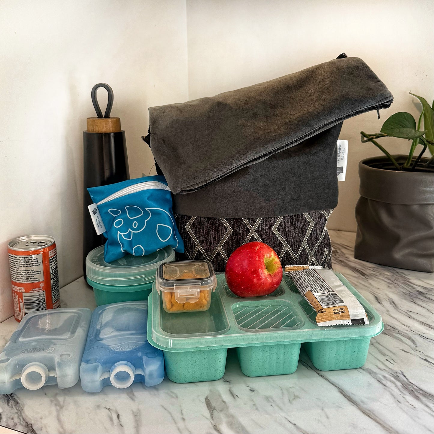 Sac à lunch modèle Madame - Diamands Veloutés