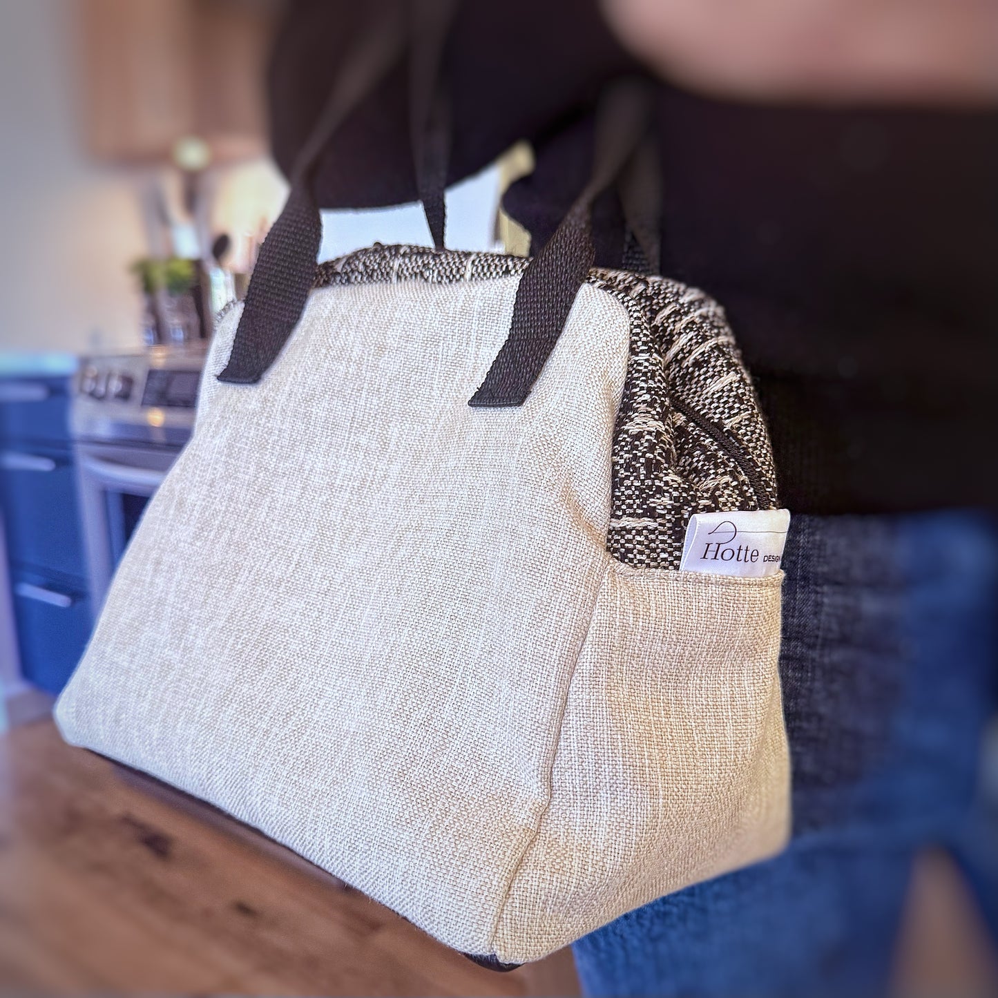 Sac à lunch modèle Bento - Linen Black