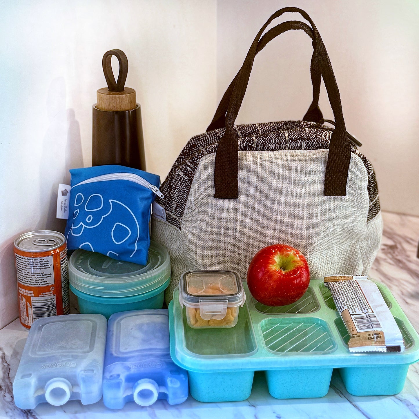 Sac à lunch modèle Bento - Linen Black