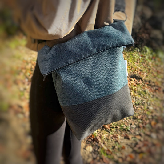 Sac à lunch modèle Madame - Noir Turquoise