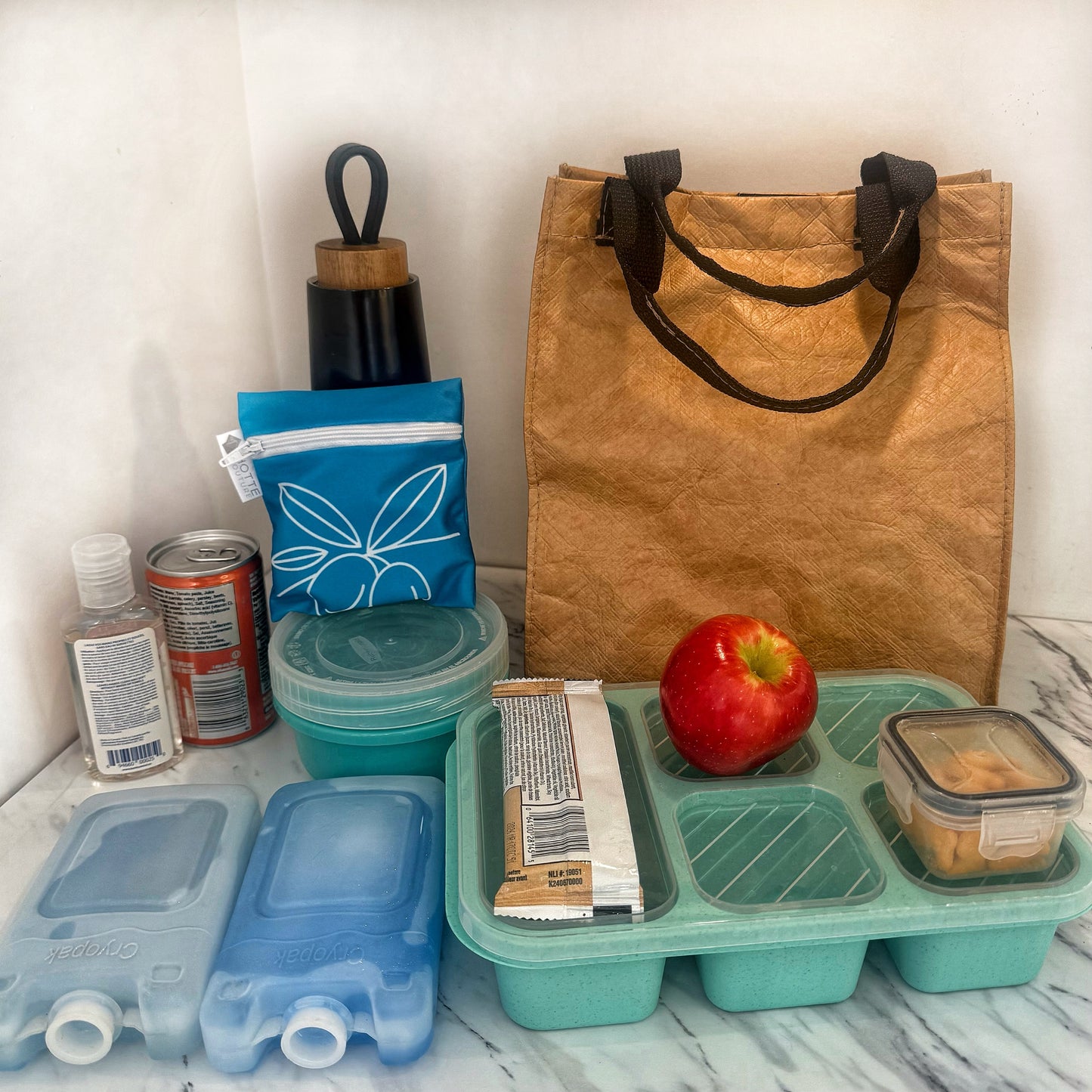 Sac à lunch réutilisable - Tyvek Naturel