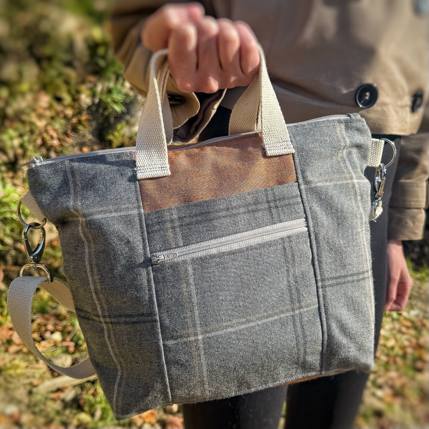 Sac à main bandoulière Carreaux & Terracota