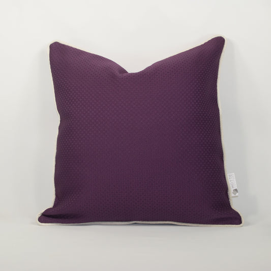 Housse de coussin - Mauve piping