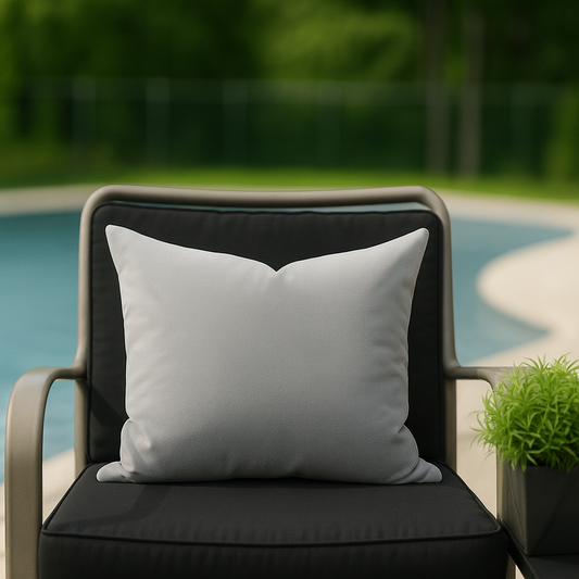 Housse de coussin Extérieur - Velours Palermo Silver - 18"x18"