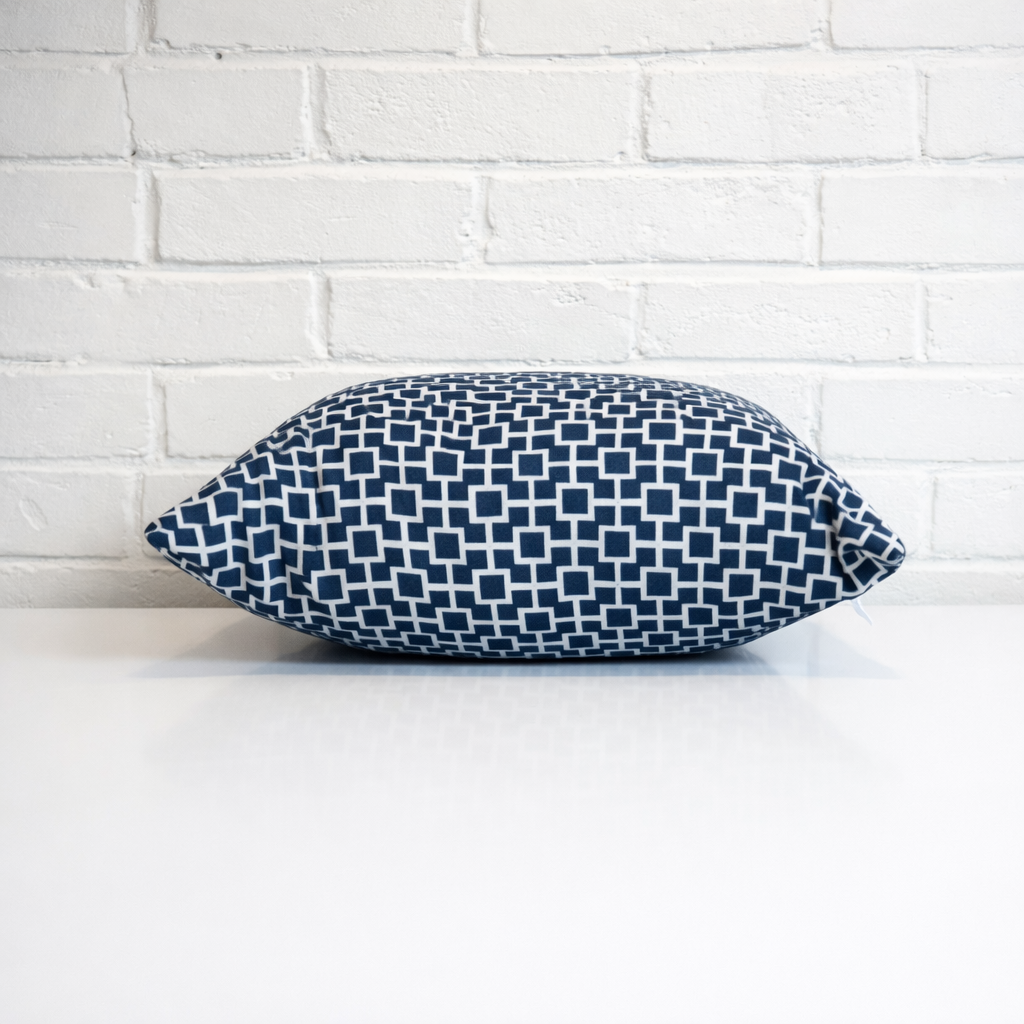 Housse de coussin - Cage Bleu
