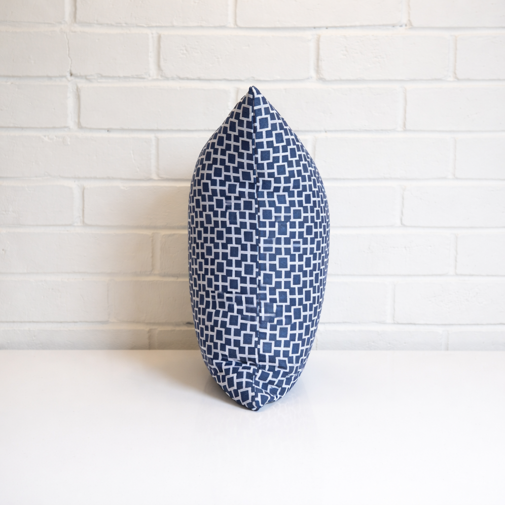 Housse de coussin - Cage Bleu