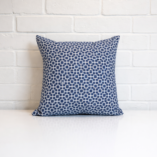 Housse de coussin - Cage Bleu